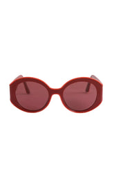 Lunettes surdimensionné Longchamp Rouge en Plastique - Seconde Main
