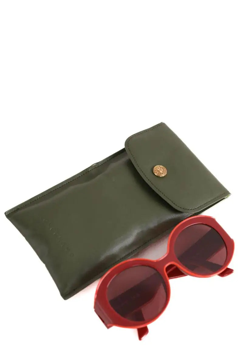 Lunettes surdimensionné Longchamp Rouge en Plastique