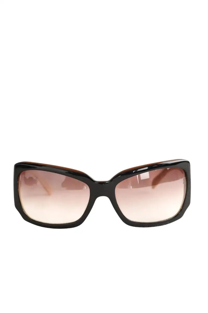 Lunettes surdimensionné Versace Noir en Plastique - Seconde Main