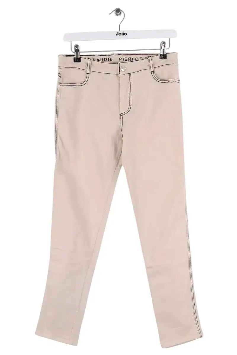 Jean slim Claudie Pierlot Beige en Polyester, taille S - Seconde Main