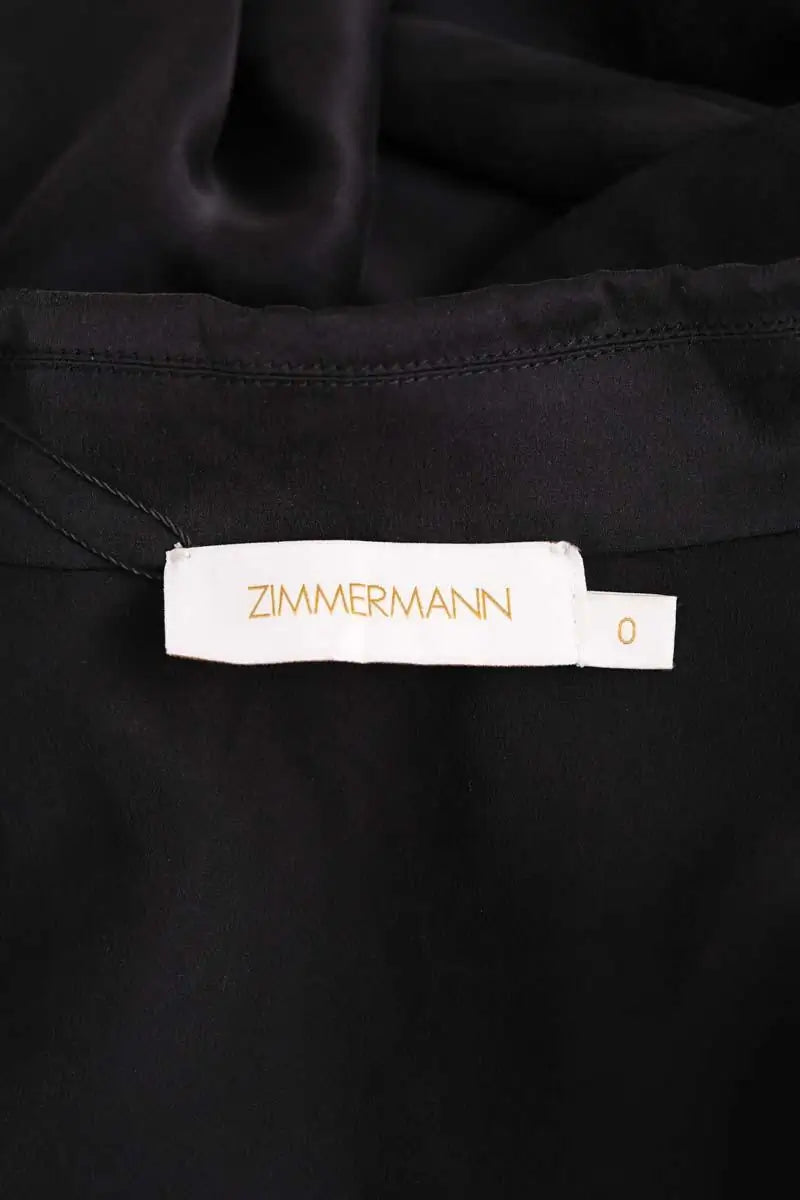 Robe Zimmermann Noir en Soie