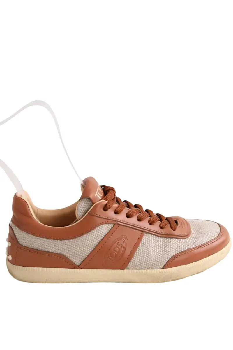 Baskets Tod's Marron en Cuir, taille 36 - Seconde Main