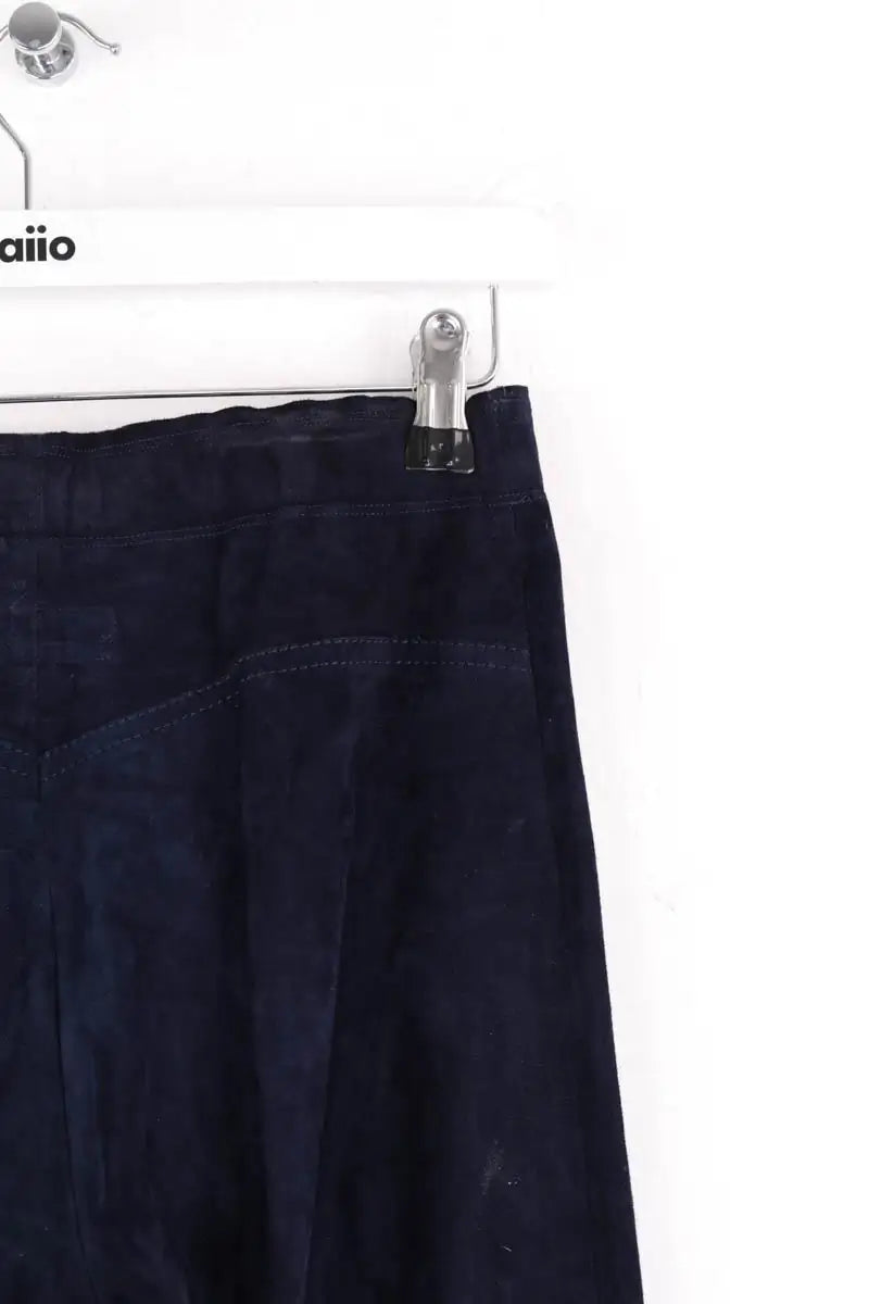 Pantalon droit Stouls Marine en Daim