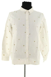 Chemise Sézane Blanc en Coton, taille XS - Seconde Main