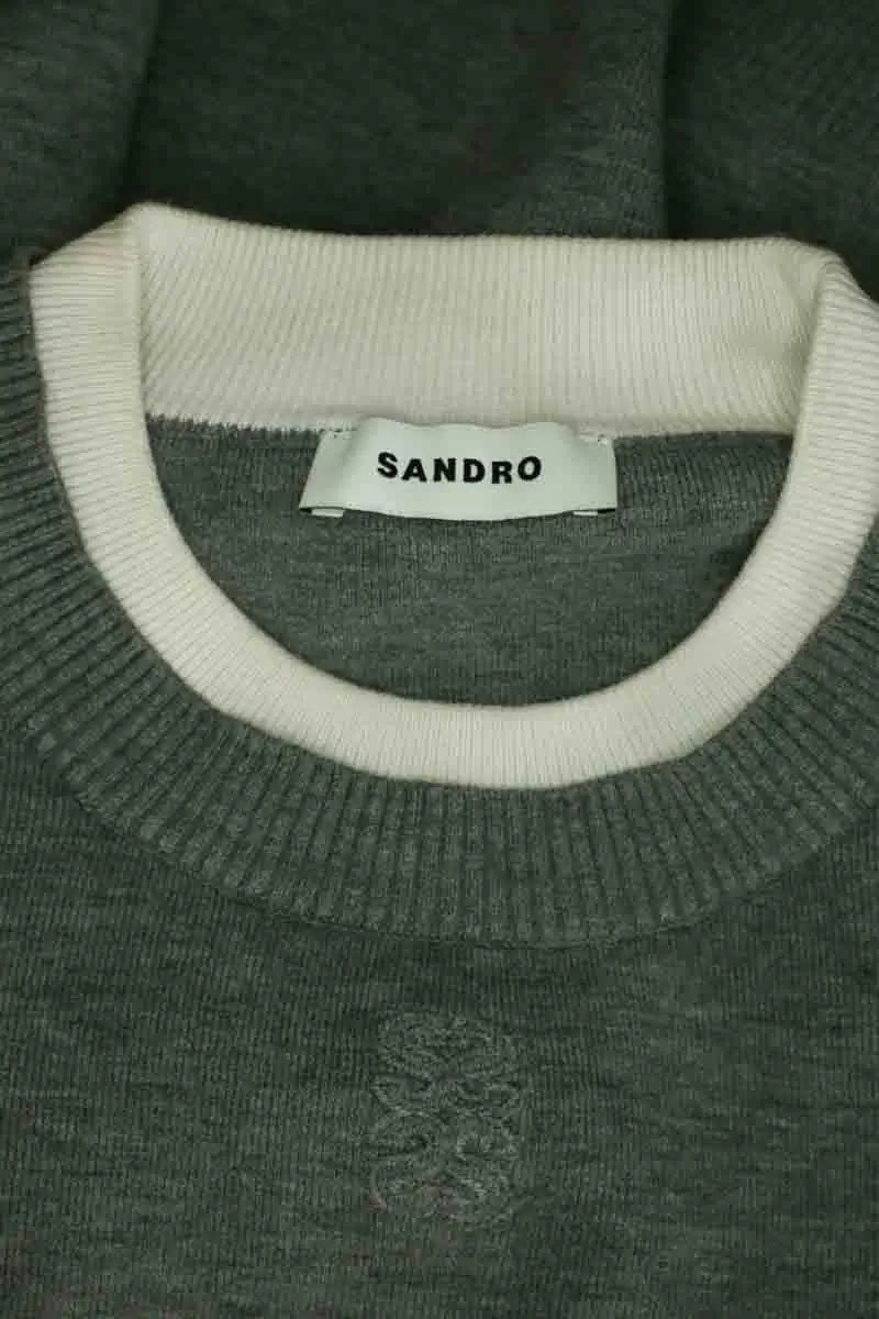 Pull Sandro Gris en Viscose
