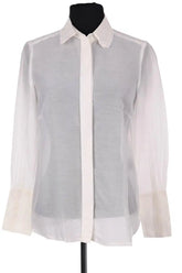 Chemise Maje Blanc en Coton, taille S - Seconde Main