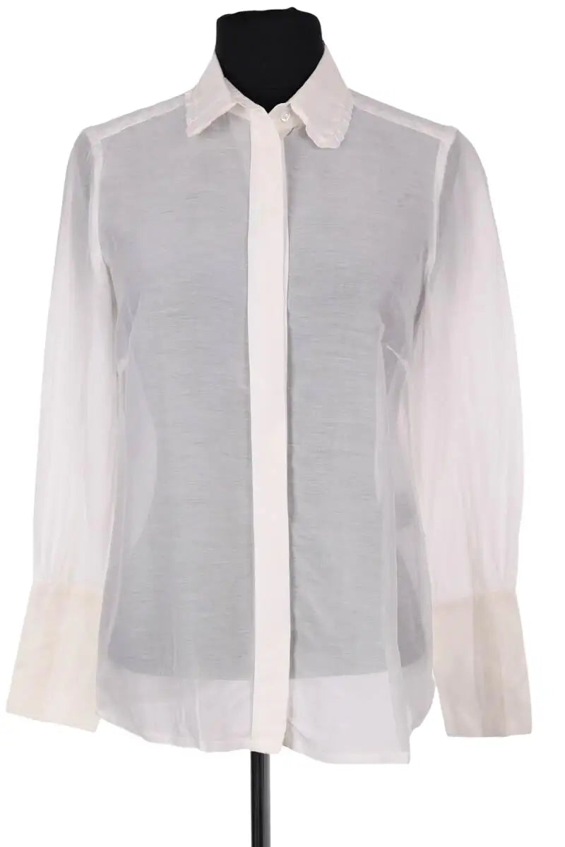 Chemise Maje Blanc en Coton, taille S - Seconde Main