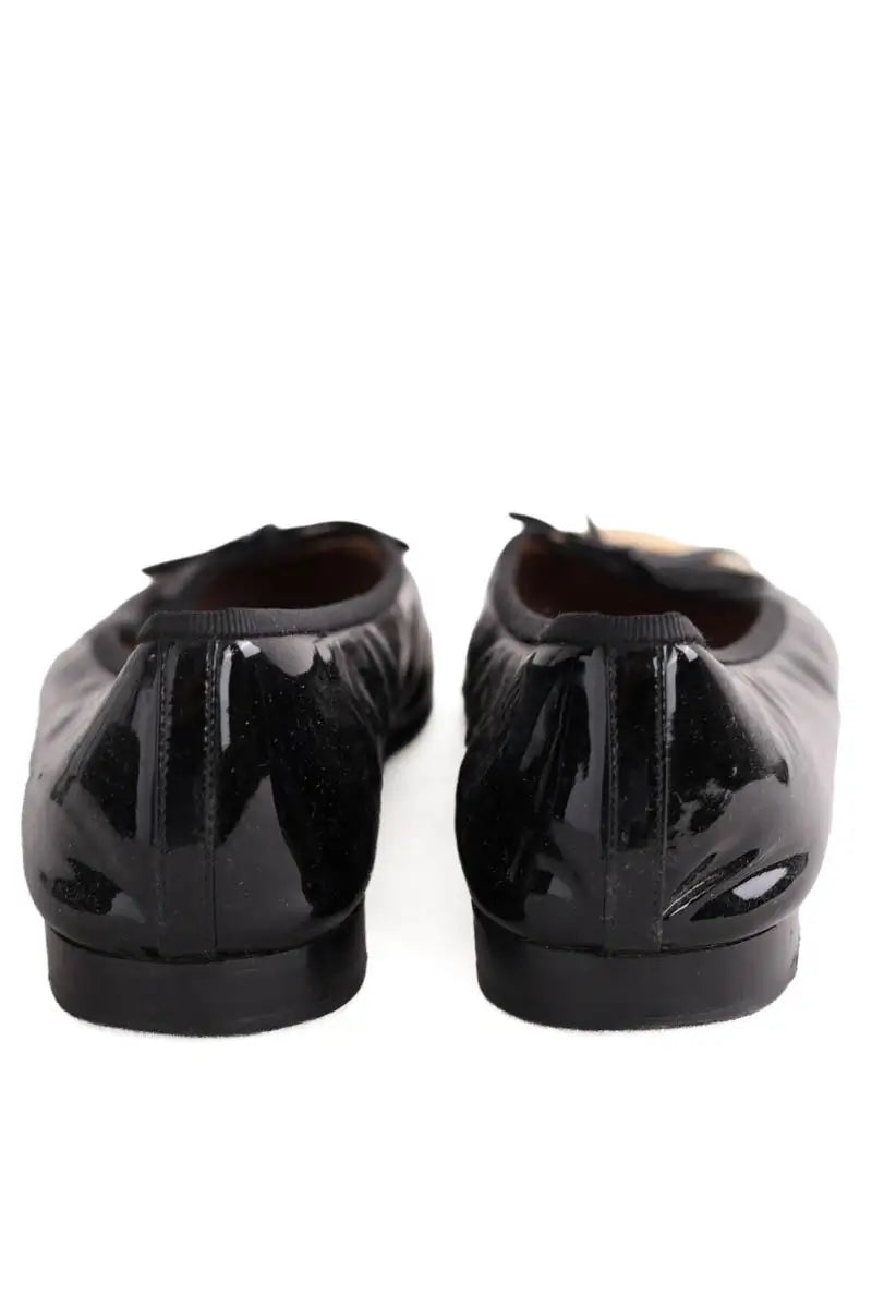 Ballerines Chanel Noir en Cuir