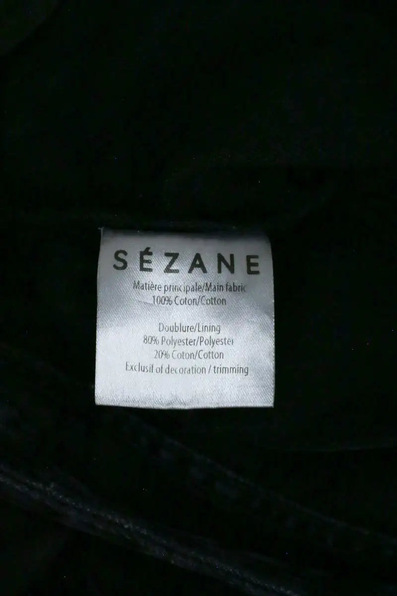 Jean droit Sézane Noir en Coton