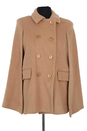 Cape Maje Beige en Laine, taille S - Seconde Main