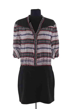 Robe Maje Loterie Noir en Synthétique, taille S - Seconde Main