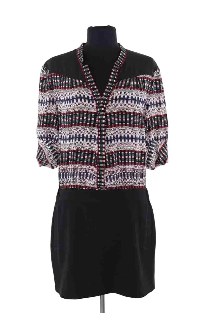 Robe Maje Loterie Noir en Synthétique, taille S - Seconde Main