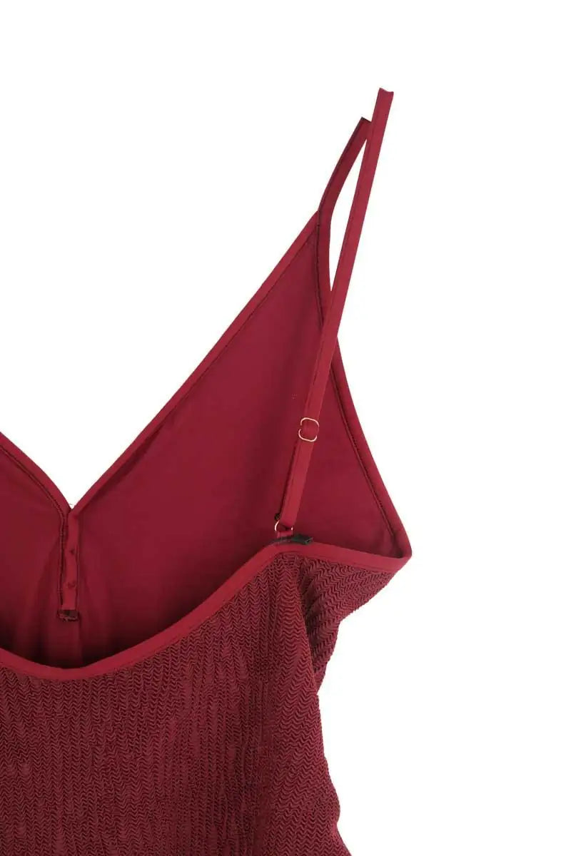 Maillot de bain Anja Bordeaux en Synthétique