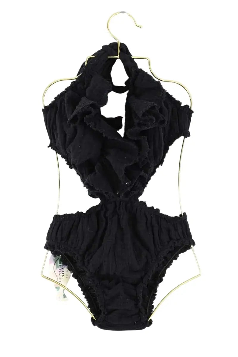 Maillot de bain Como un pez en el agua Bam Noir en Coton, taille M - Seconde Main