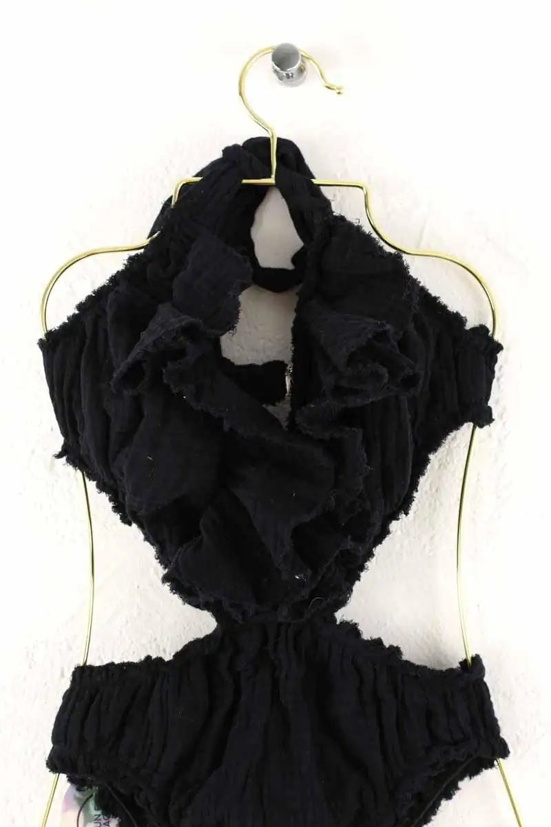 Maillot de bain Como un pez en el agua Bam Noir en Coton