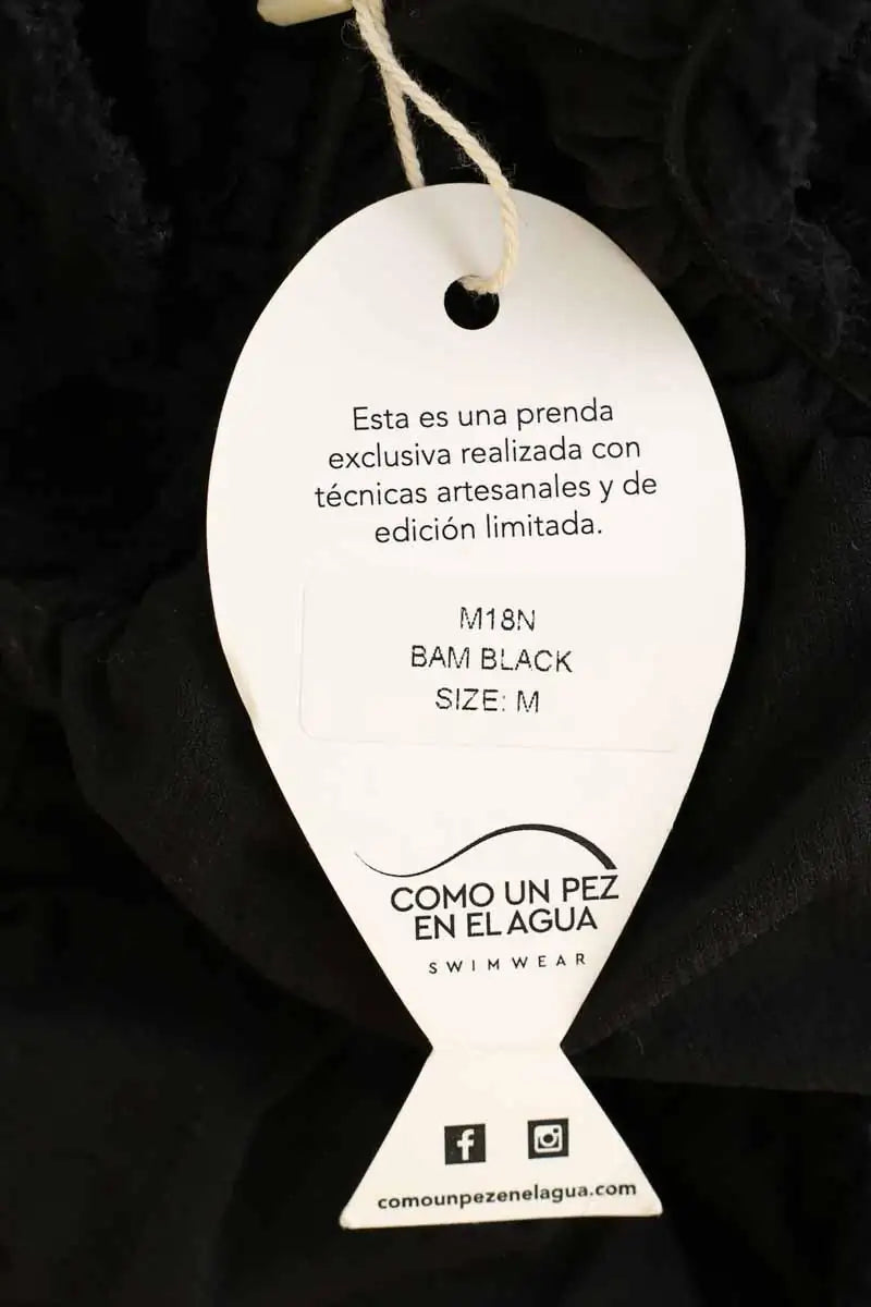 Maillot de bain Como un pez en el agua Bam Noir en Coton