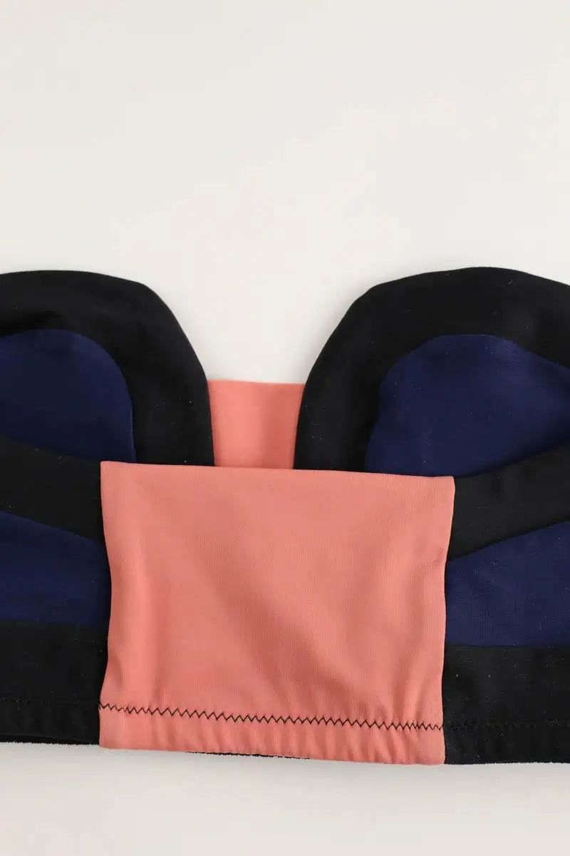 Maillot de bain Luz Aurélie bleu noir rose Bleu en Polyamide