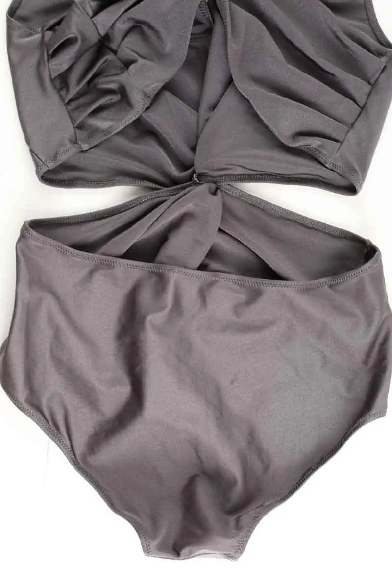Maillot de bain Luz Doro Gris en Polyamide