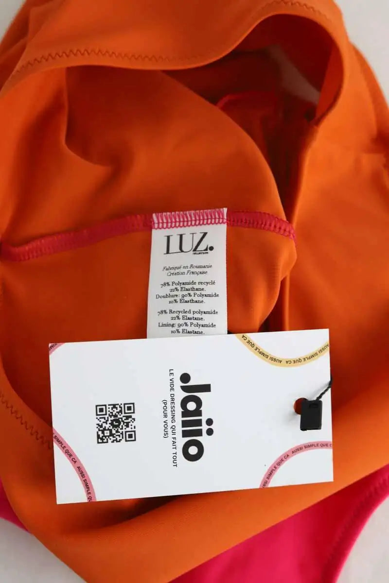 Maillot de bain Luz Esther fuchsia orange Orange en Polyamide