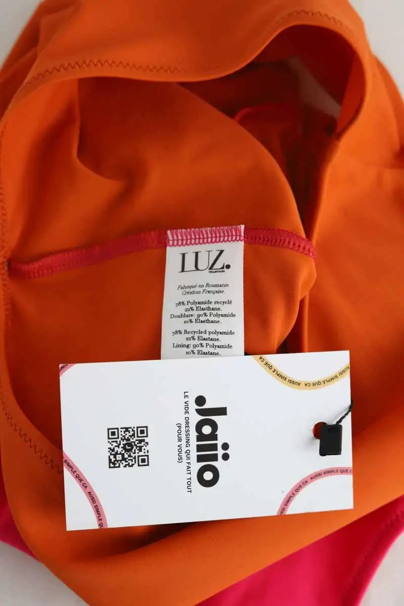 Maillot de bain Luz Esther fuchsia orange Orange en Polyamide