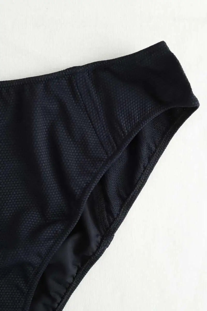 Maillot de bain Luz Serena noir texturé Noir en Polyamide