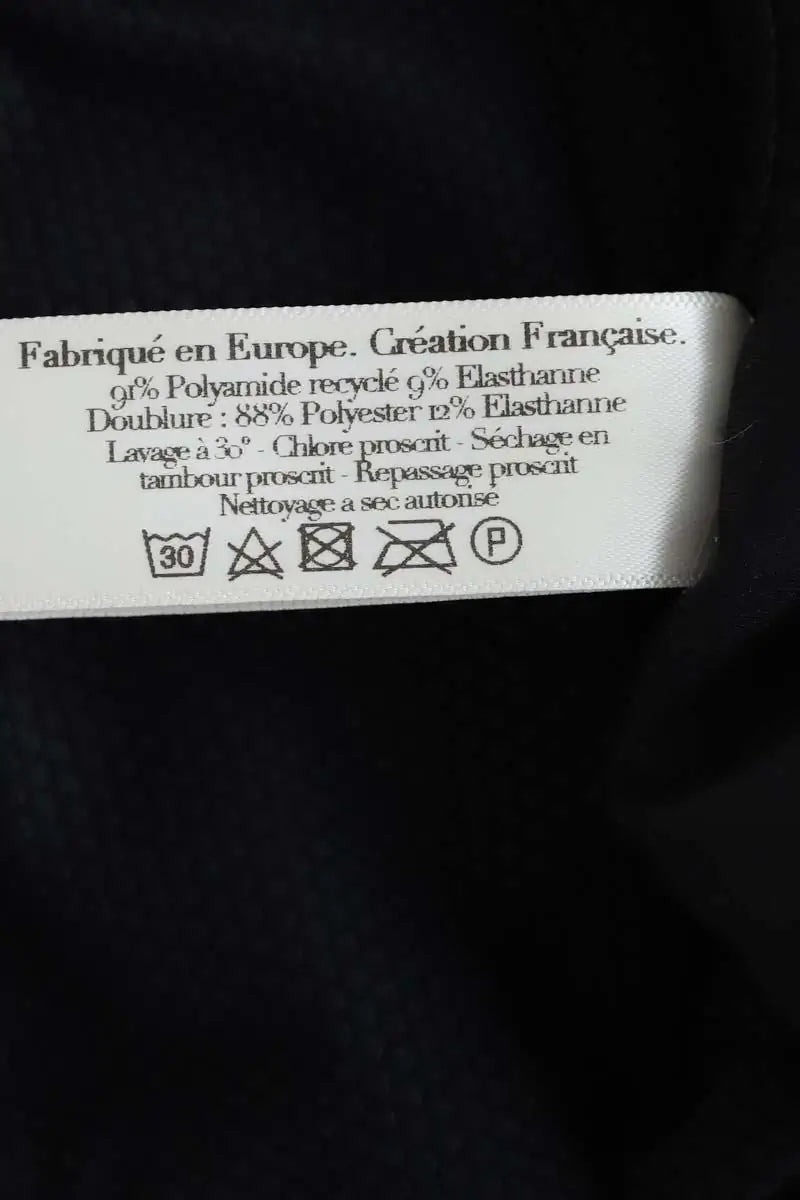 Maillot de bain Luz Serena noir texturé Noir en Polyamide
