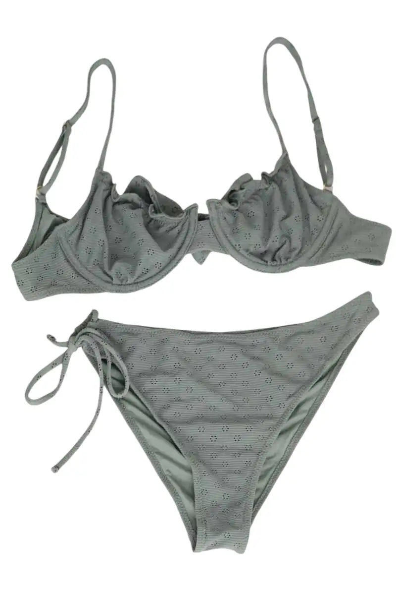 Maillot de bain Nénés Kaki en Synthétique, taille S - Seconde Main