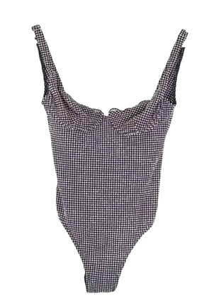 Maillot de bain Rouje Noir en Synthétique, taille XS - Seconde Main