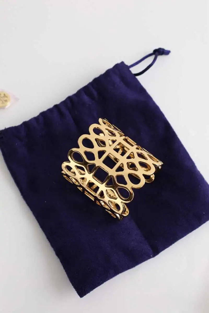 Manchette Tory Burch Doré en Métal