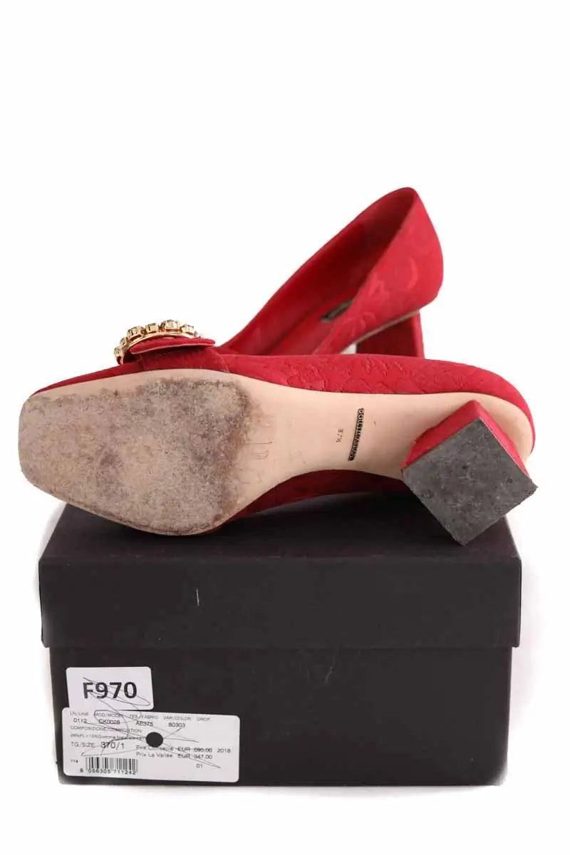 Talons Dolce & Gabbana Rouge en Tissu