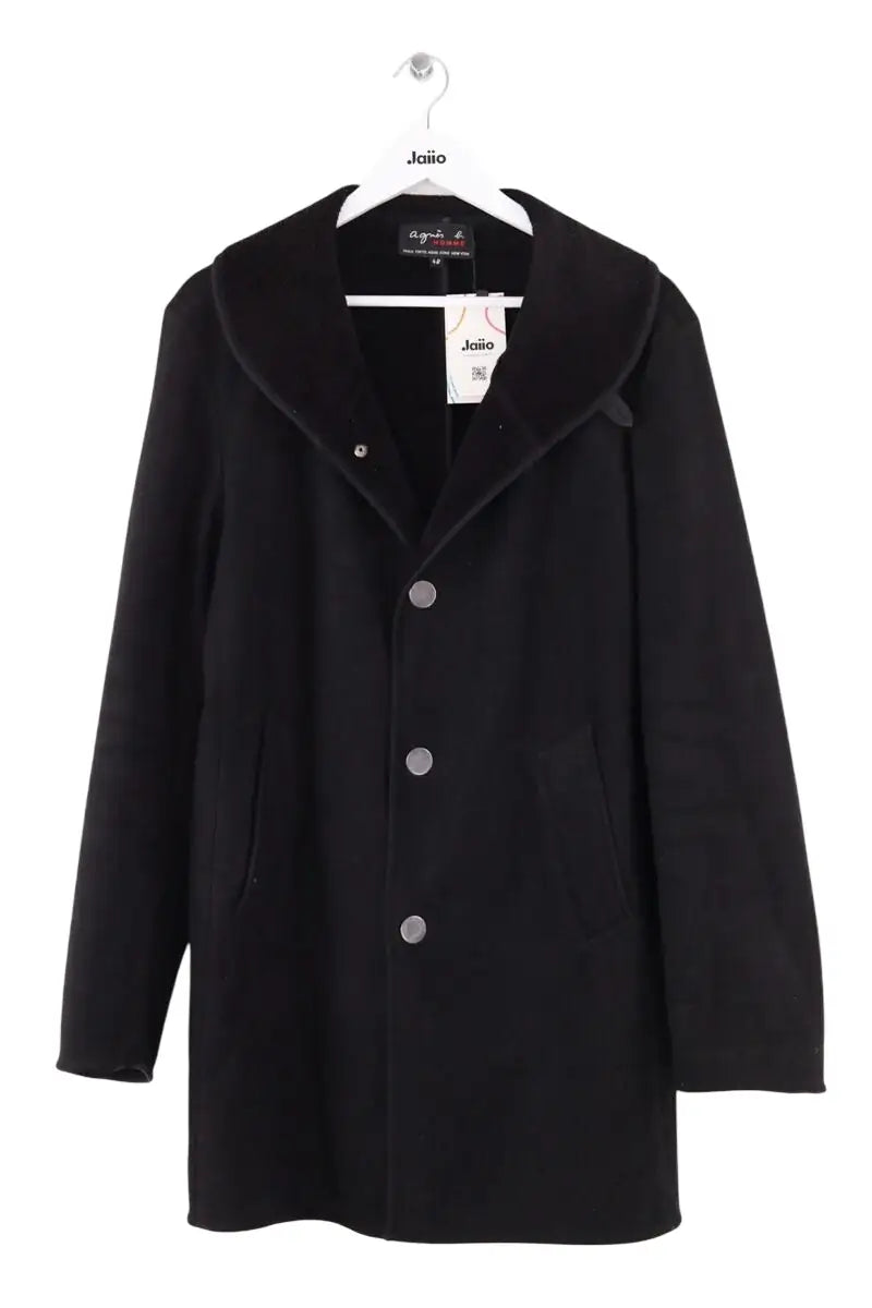 Manteau Agnès B. Noir en Synthétique, taille M - Seconde Main