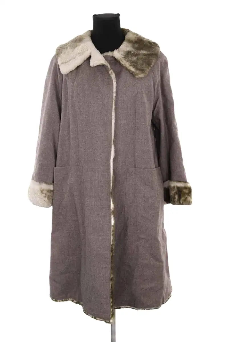 Manteau Alberta Ferretti Gris en Fourrure, taille M - Seconde Main