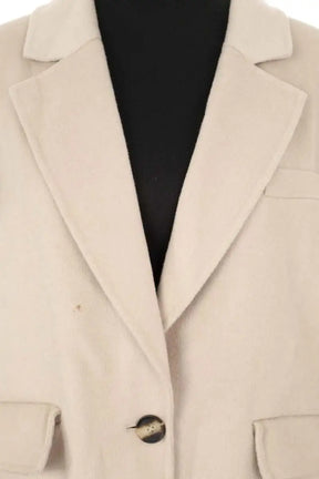 Manteau American Vintage Beige en Laine