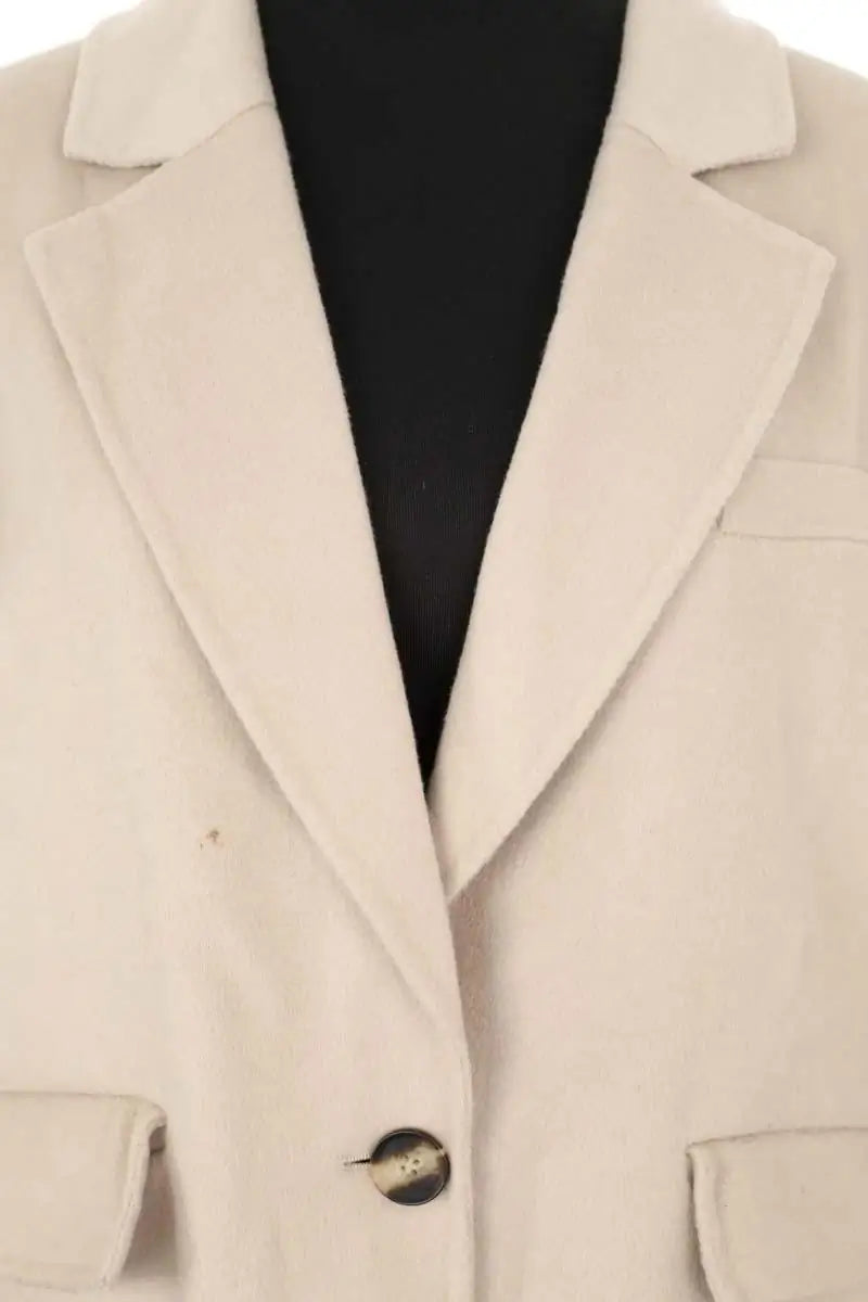 Manteau American Vintage Beige en Laine