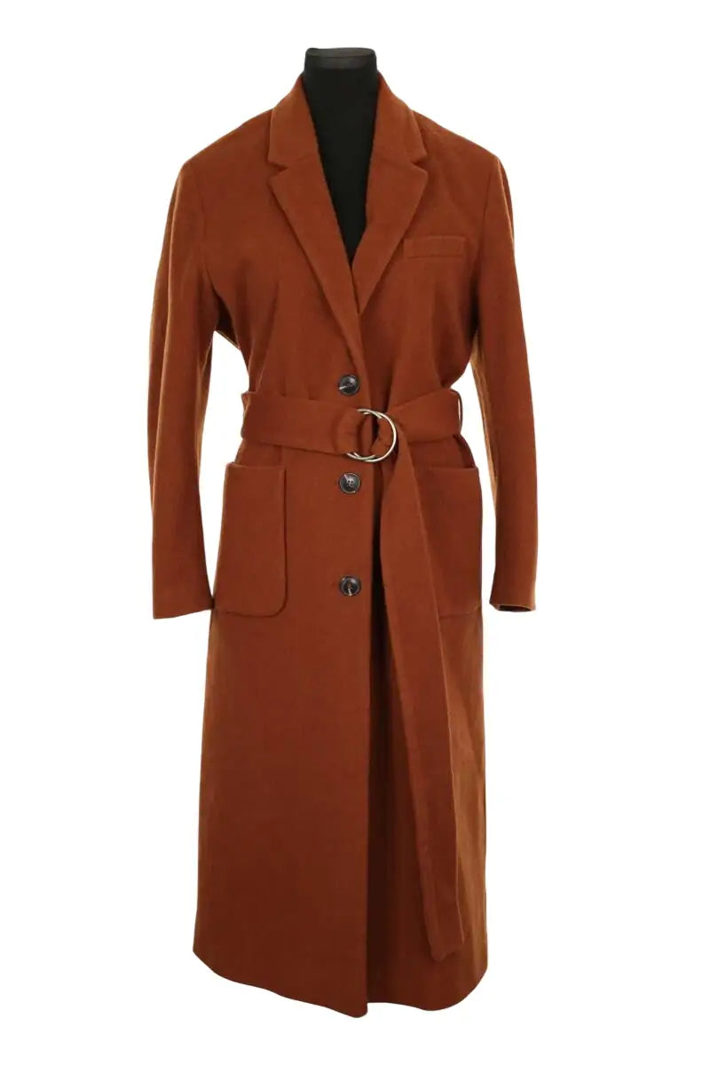Manteau American Vintage Marron en Laine, taille M - Seconde Main
