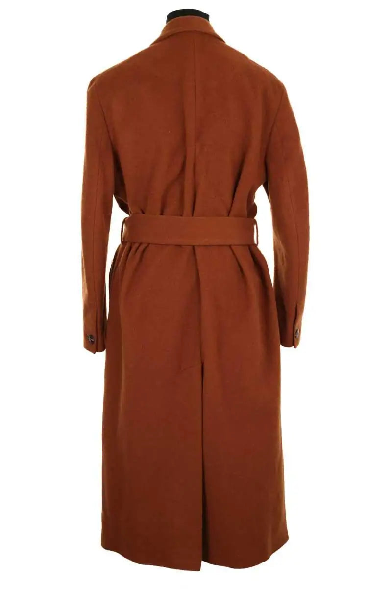 Manteau American Vintage Marron en Laine