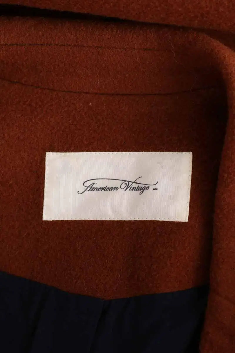 Manteau American Vintage Marron en Laine