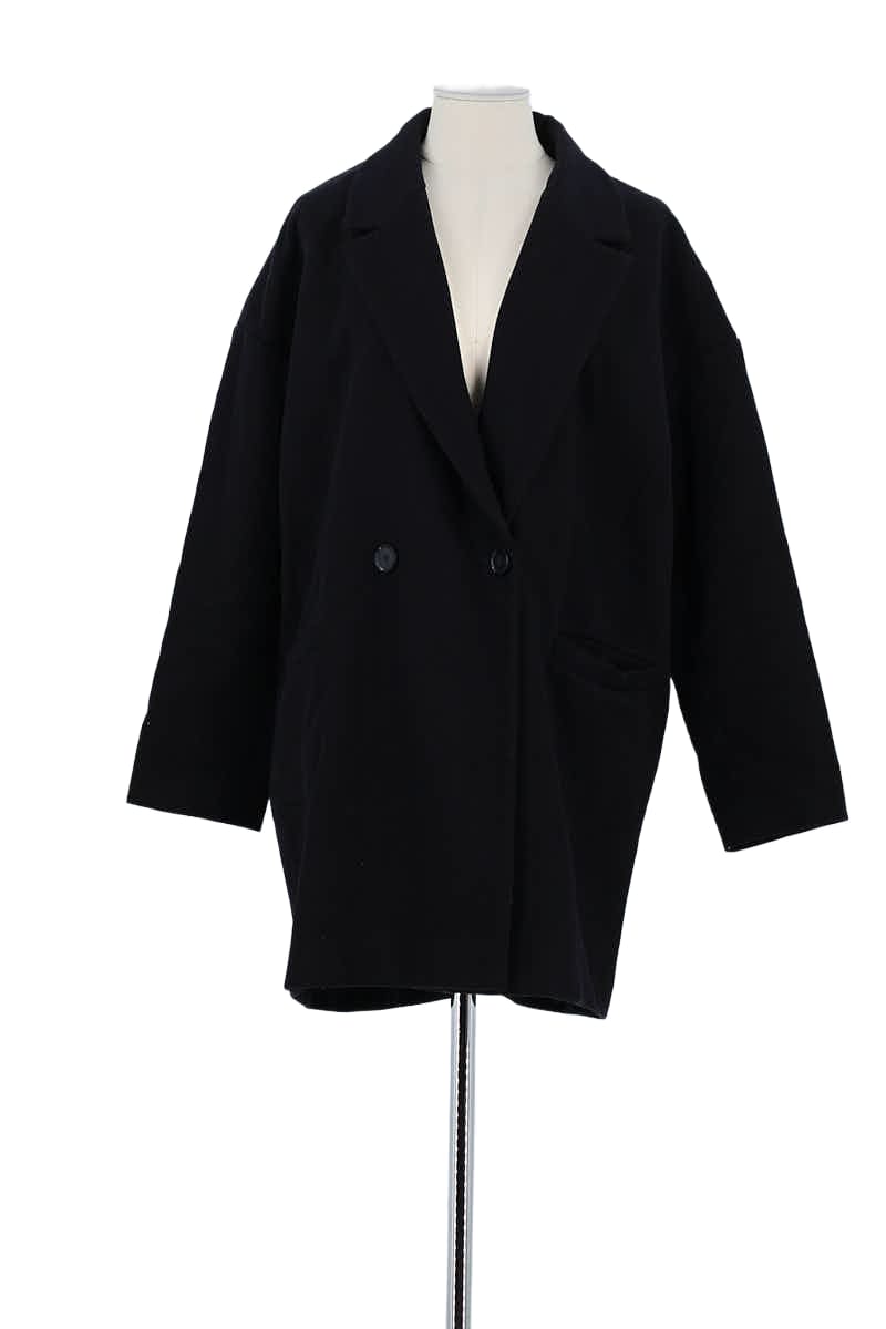 Manteau American Vintage Noir en Laine, taille S - Seconde Main