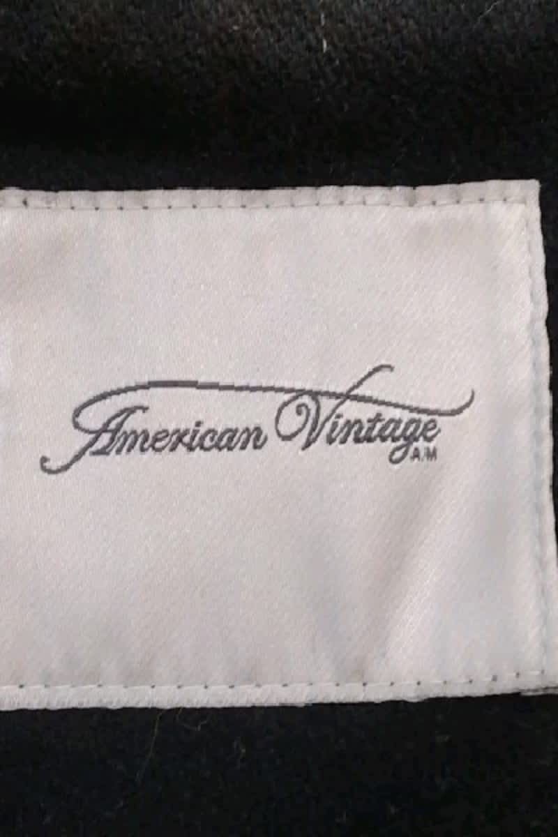 Manteau American Vintage Noir en Laine
