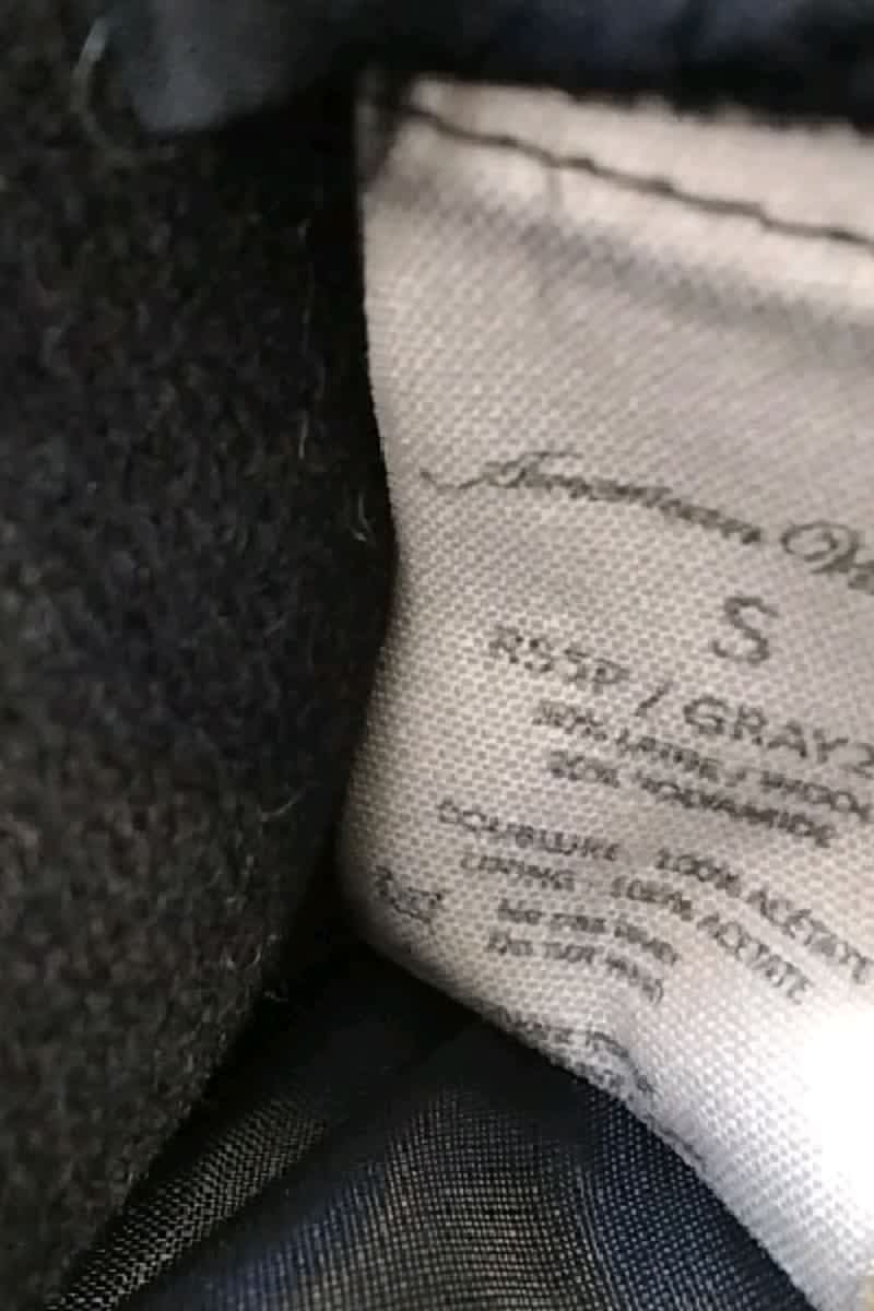 Manteau American Vintage Noir en Laine