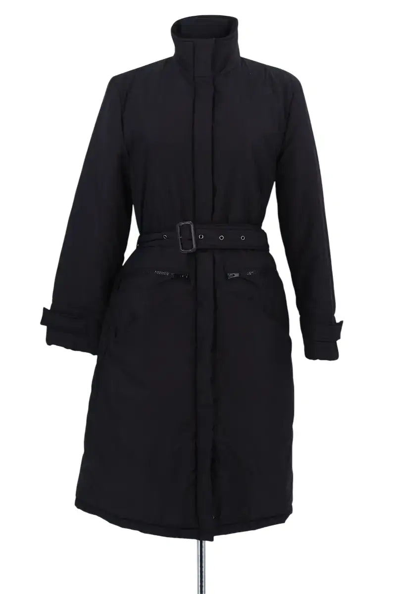 Manteau Armani Jeans Noir en Synthétique - Seconde Main