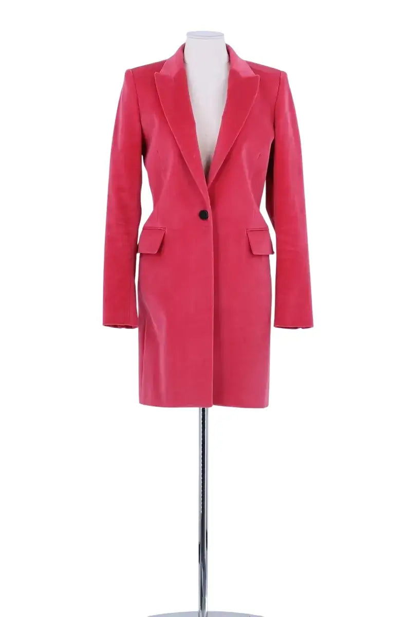 Manteau Barbara Bui Rose en Velours, taille M - Seconde Main