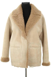 Manteau Ba&Sh Beige en Daim, taille XS - Seconde Main