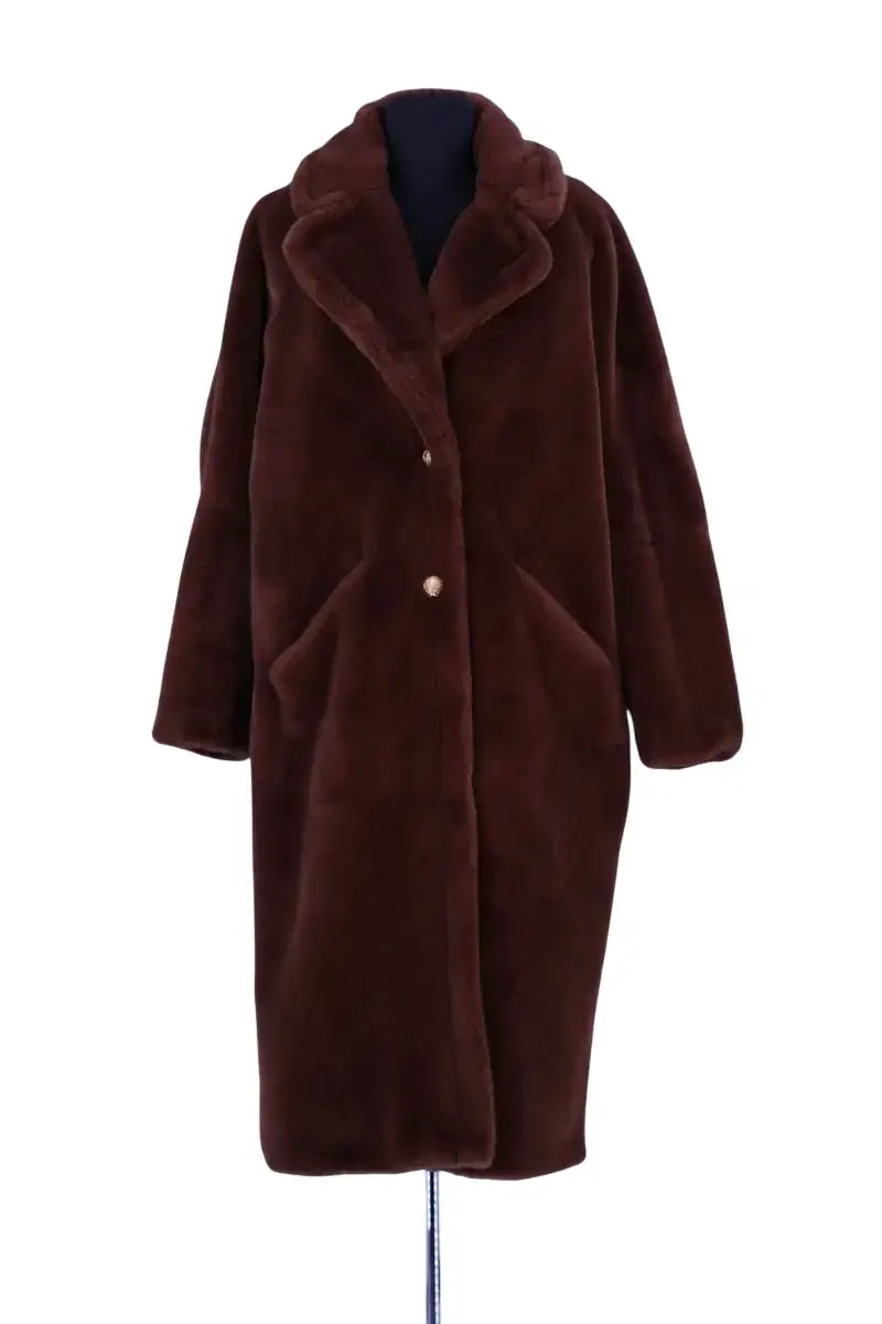 Manteau Ba&Sh Marron en Synthétique, taille L - Seconde Main