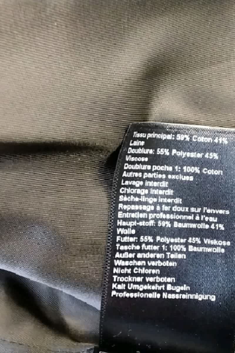 Manteau Bash Noir en Coton