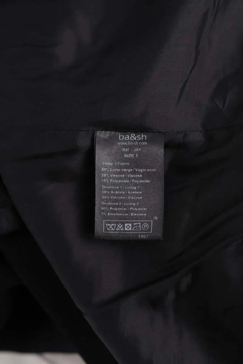 Manteau Ba&Sh Noir en Laine