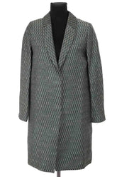 Manteau Ba&Sh Vert en Lin, taille S - Seconde Main