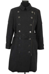 Manteau Burberry Anthracite en Polyester, taille XXL - Seconde Main