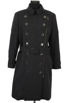 Manteau Burberry Anthracite en Polyester, taille XXL - Seconde Main