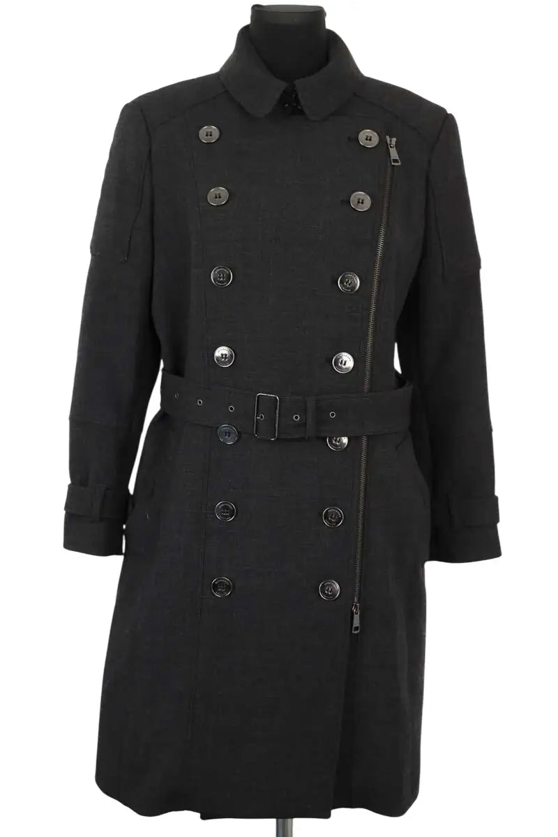 Manteau Burberry Anthracite en Polyester, taille XXL - Seconde Main